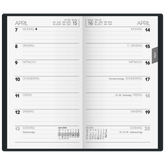 Taschenkalender Mod. 758 2026 | A6, Karton, schwarz